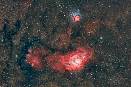 Lagoon and Trifid Nebulae